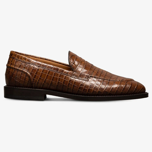 Randolph 2.0 Penny Loafer - Chili Embossed Croco Leather