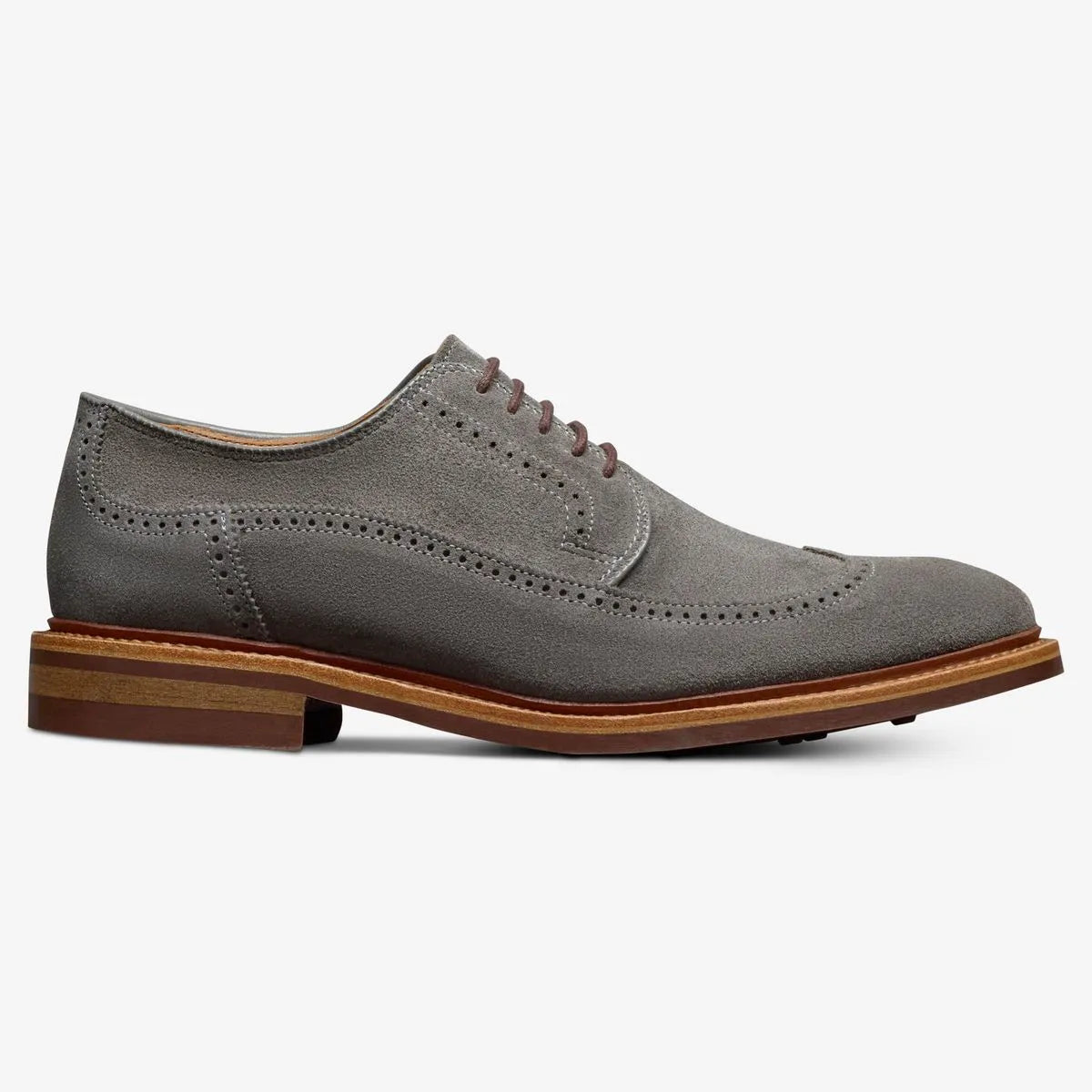 Winstonmok Wingtip Derby Dress Shoe - Grey Suede