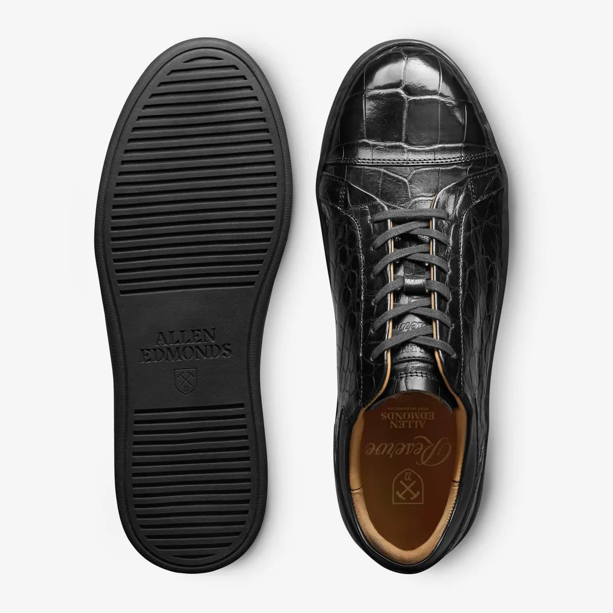 Chambers Reserve Lace-up Sneaker - Black Genuine Crocodile