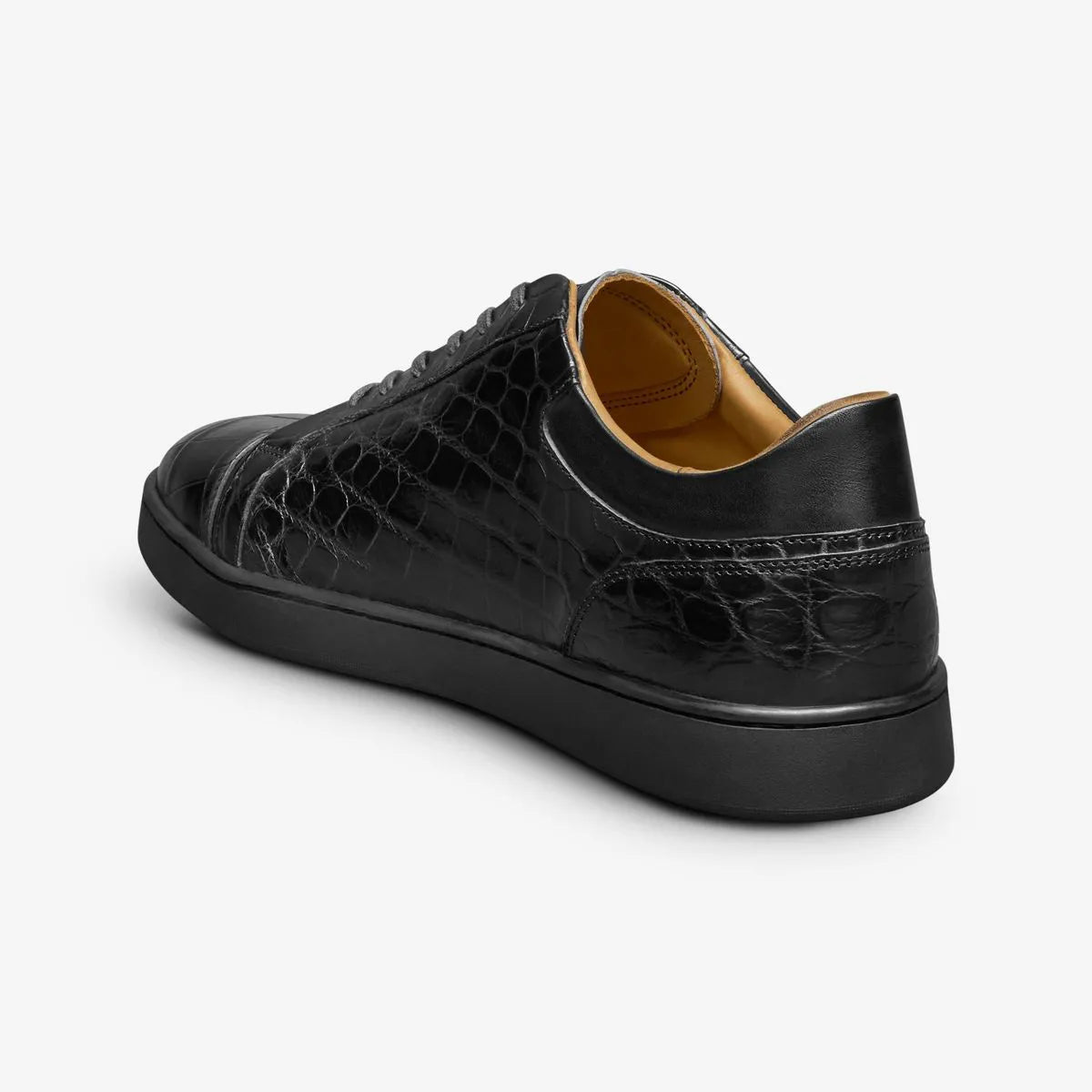 Chambers Reserve Lace-up Sneaker - Black Genuine Crocodile