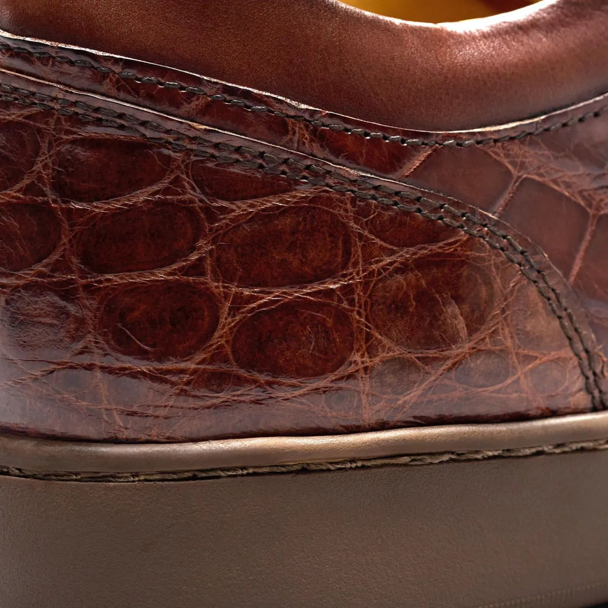Chambers Reserve Lace-up Sneaker - Chili Croc Leather