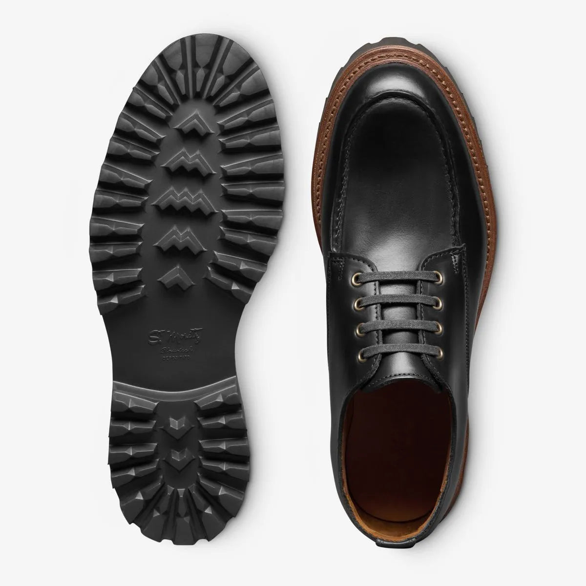 Palmer Weather-ready Apron-toe Derby Dress Shoe - Black Chromexcel Leather