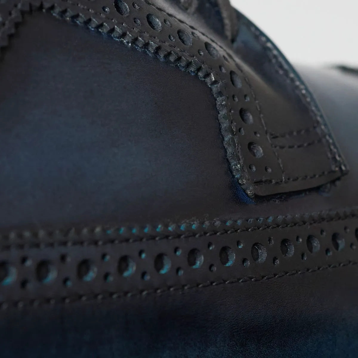 Mason Reserve Wingtip Derby Dress Shoe - Navy Leather