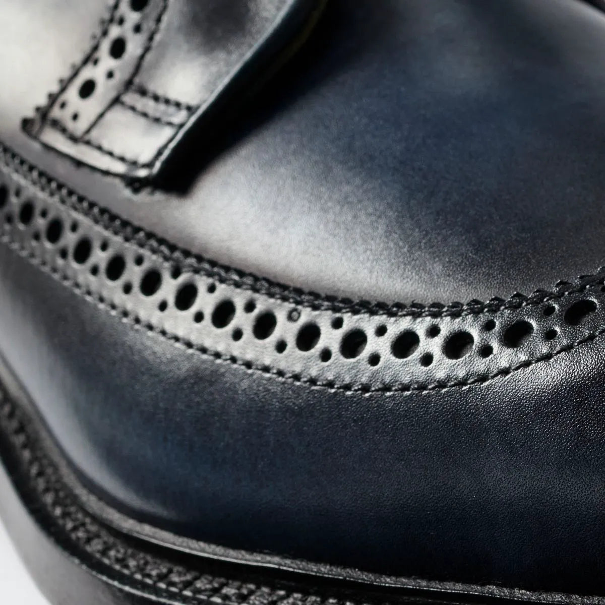 Mason Reserve Wingtip Derby Dress Shoe - Navy Leather