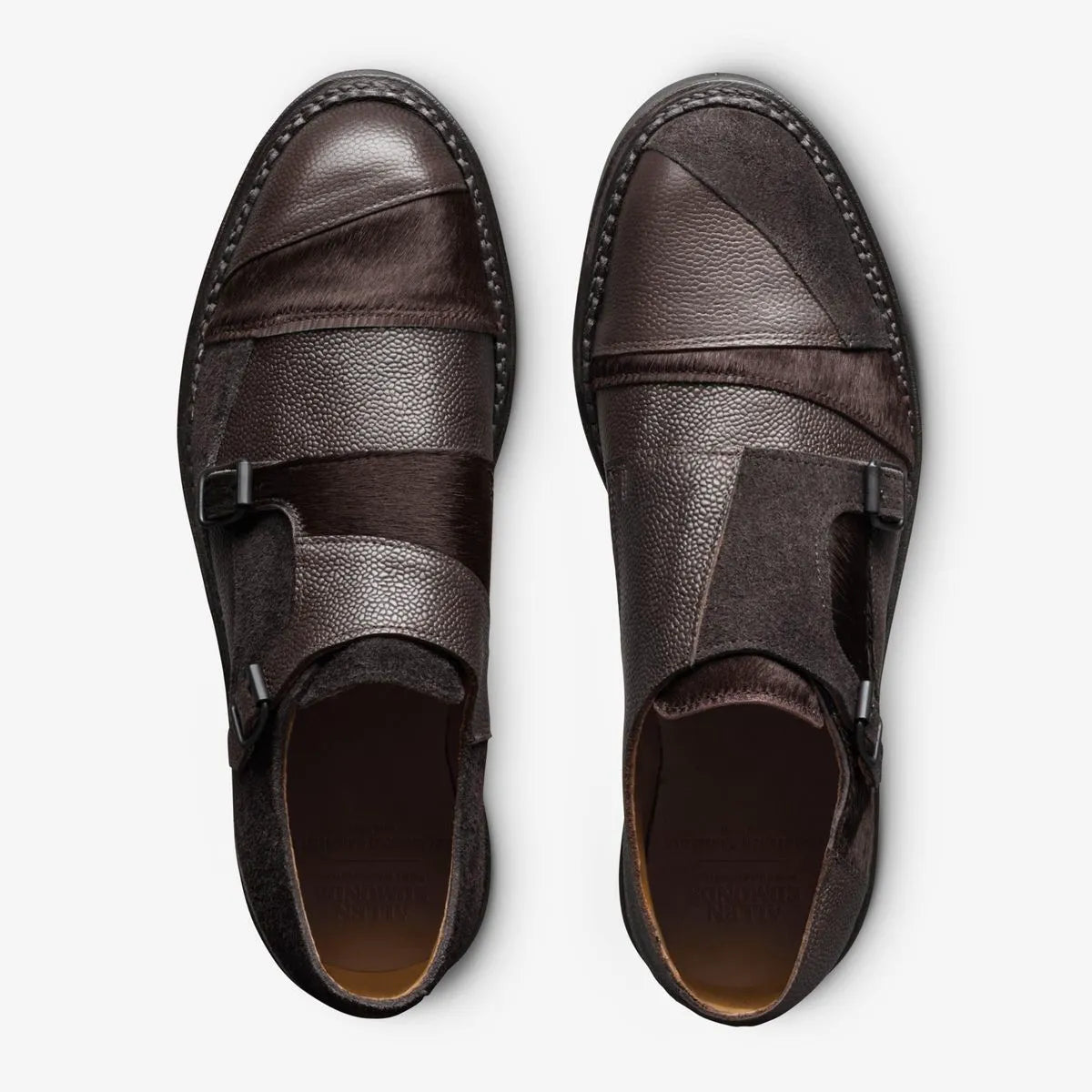 Engineered Garments x Allen Edmonds Bryant Park Double Monk - Brown Leather Mix