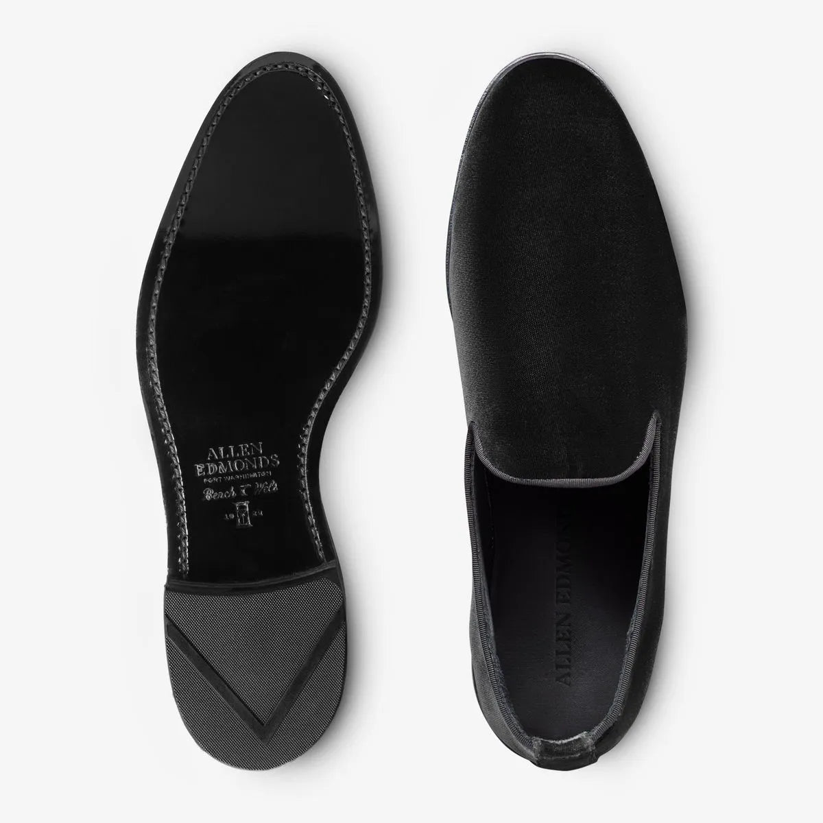 Robinson Smoking Slip-on Loafer - Black Velvet