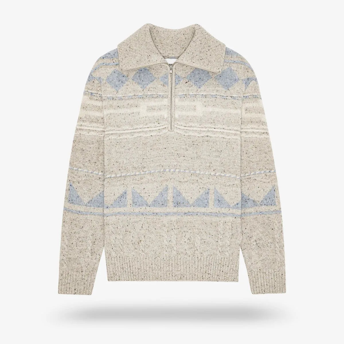 NN07 William Half-zip Sweater - Tan