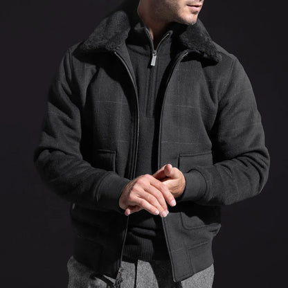 Bugatchi Full-zip Bomber Jacket - Black