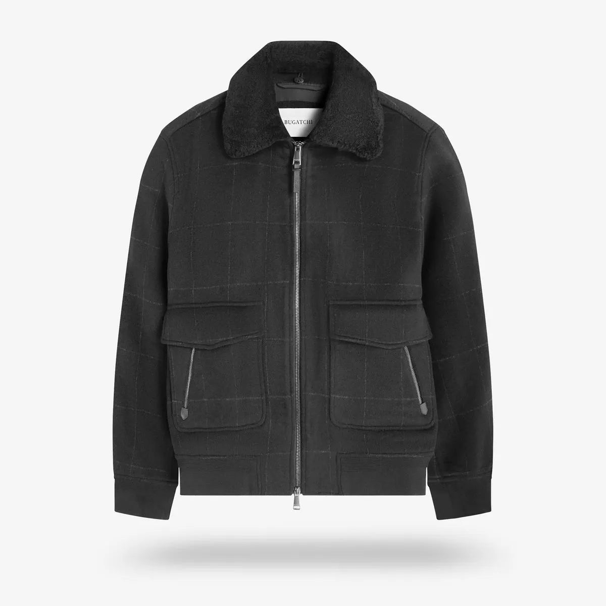 Bugatchi Full-zip Bomber Jacket - Black