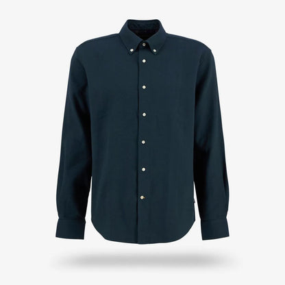 Barbour Tamish Regular Herringbone Shirt - Navy