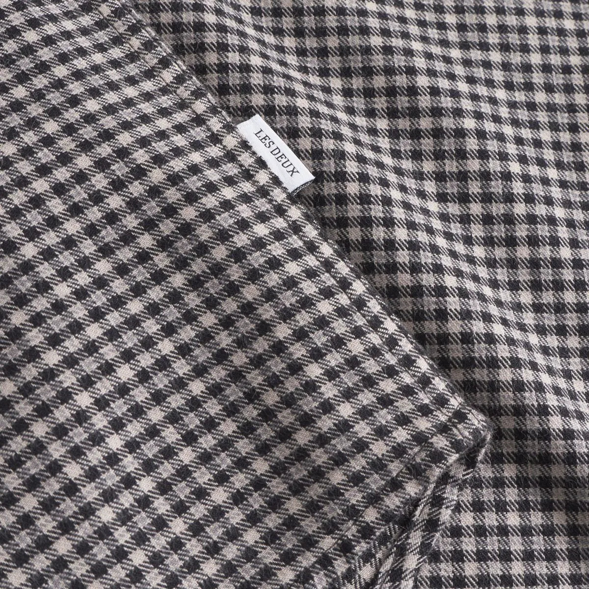 Les Deux Konrad Check Flannel Shirt - Black And White