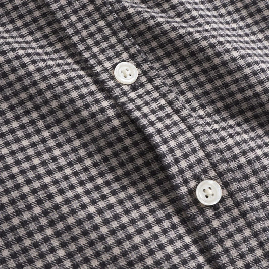 Les Deux Konrad Check Flannel Shirt - Black And White