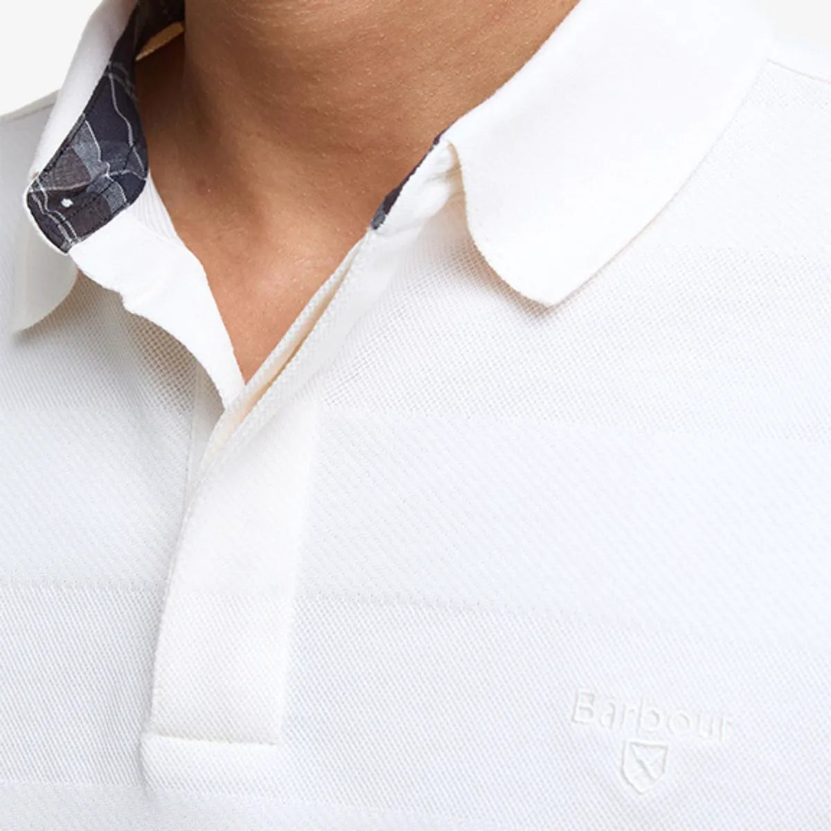 Barbour Waketown Tailored Long-sleeve Polo Shirt - White