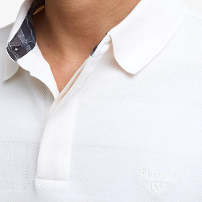 Barbour Waketown Tailored Long-sleeve Polo Shirt - White