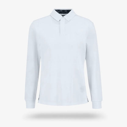 Barbour Waketown Tailored Long-sleeve Polo Shirt - White