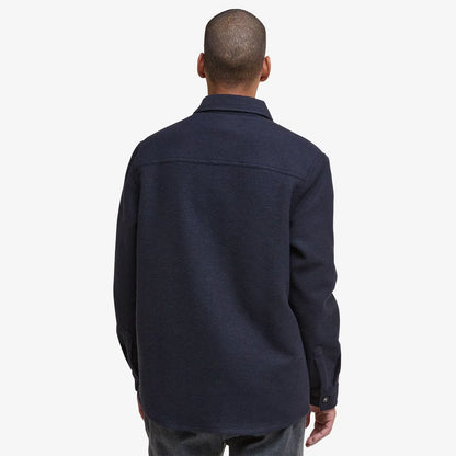 Barbour Marlow Tailored Wool-blend Overshirt - Navy Marl