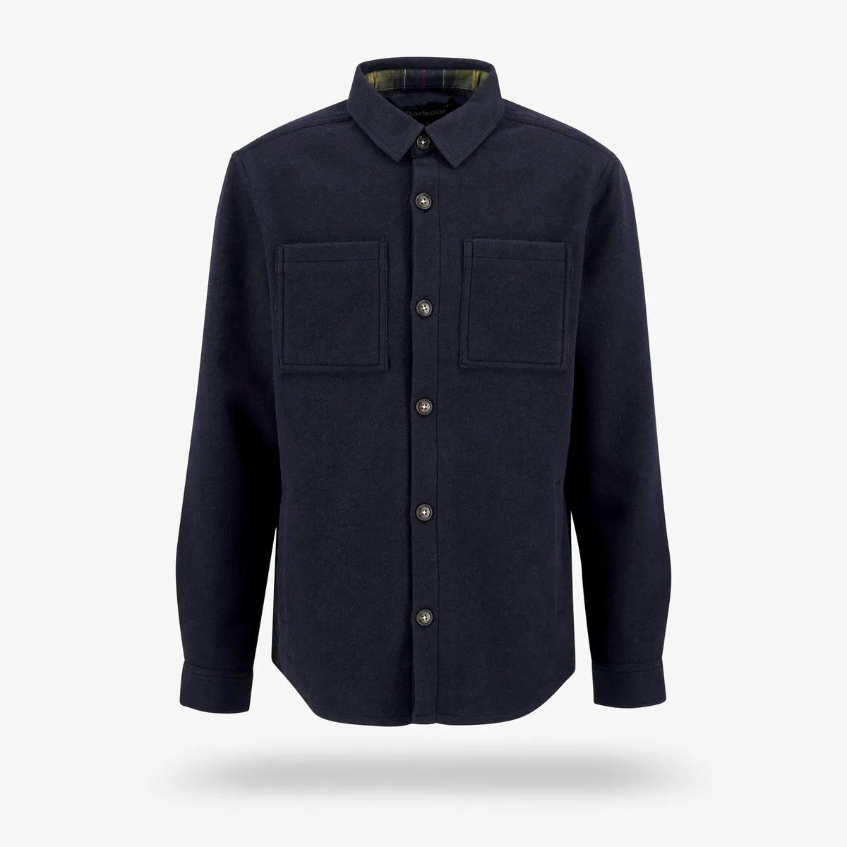 Barbour Marlow Tailored Wool-blend Overshirt - Navy Marl