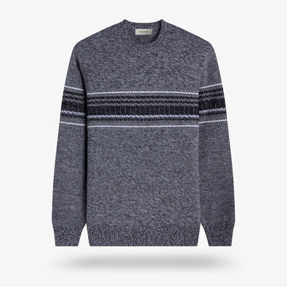 Bugatchi Crewneck Long-sleeve Sweater - Grey