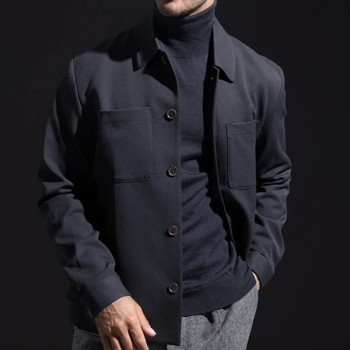 Les Deux Marseille Hybrid Jacket - Navy