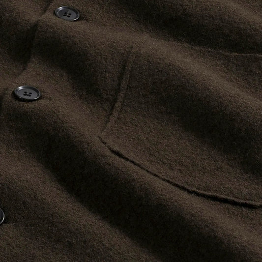 NN07 Jonas Button-up Sweater - Brown