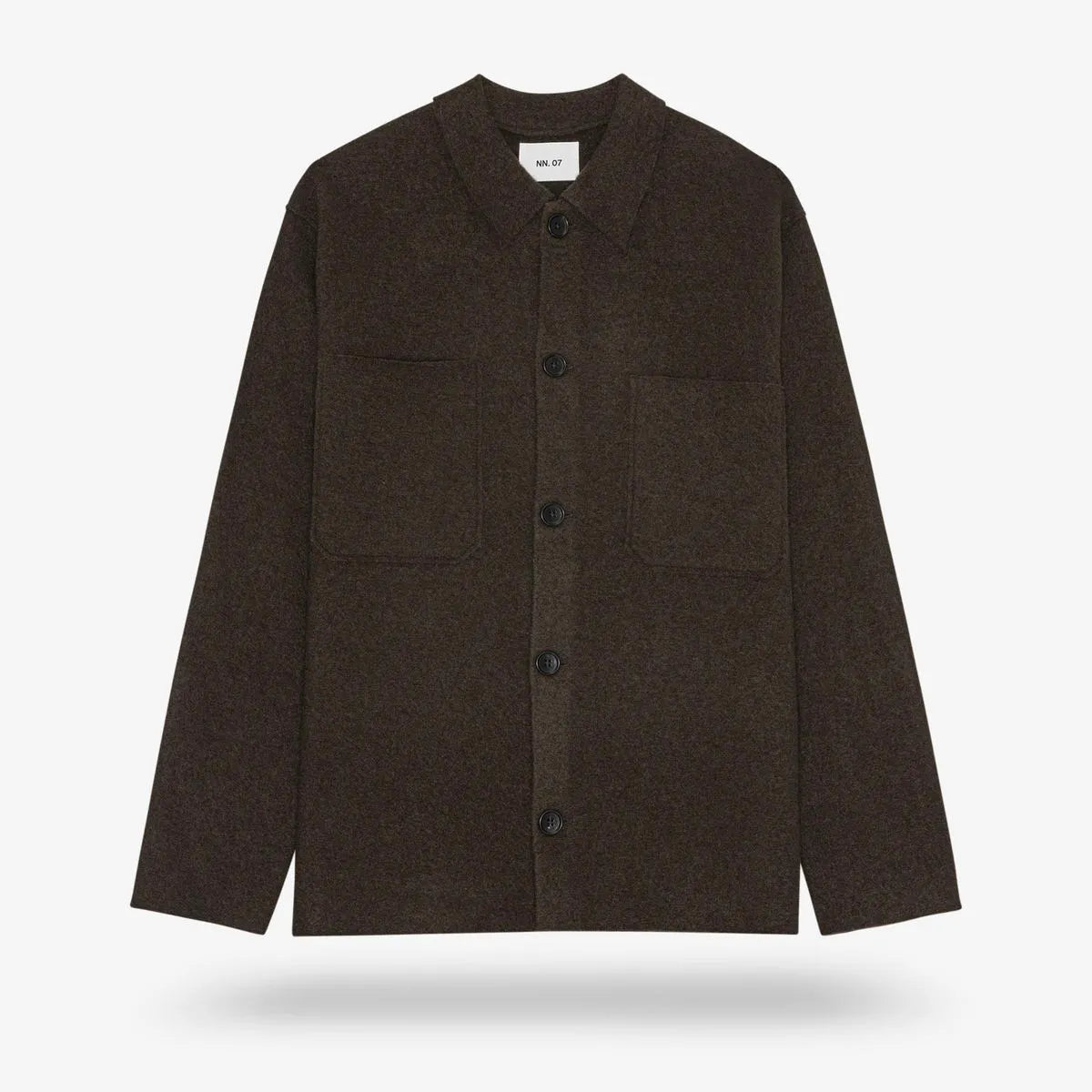 NN07 Jonas Button-up Sweater - Brown