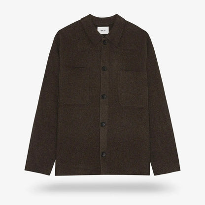 NN07 Jonas Button-up Sweater - Brown