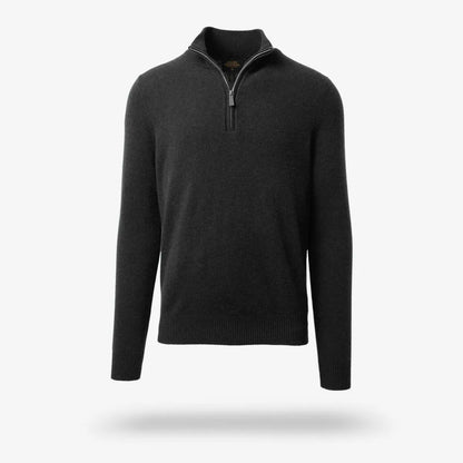 Cashmere Quarter-zip Sweater - Black