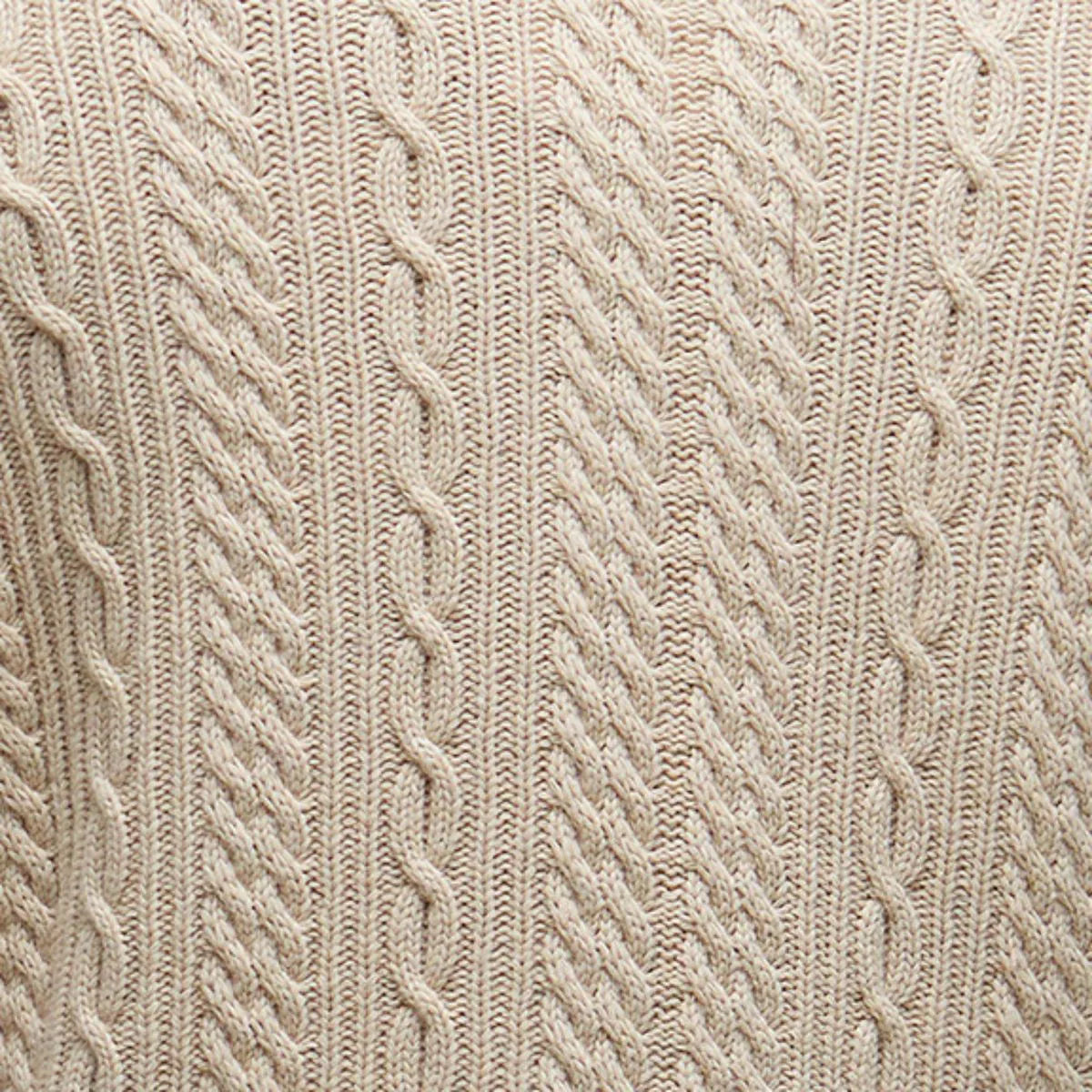 Barbour Lowfen Cable-knit Crewneck Sweater - Stone
