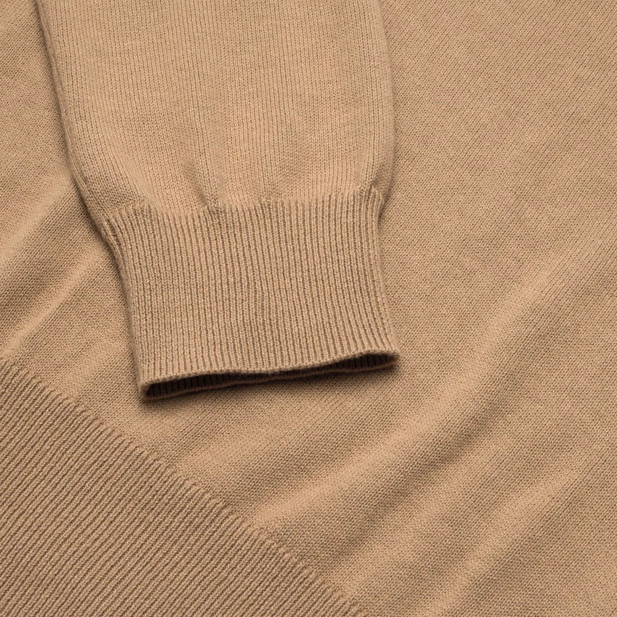 Long Sleeve Knit Shirt - Camel
