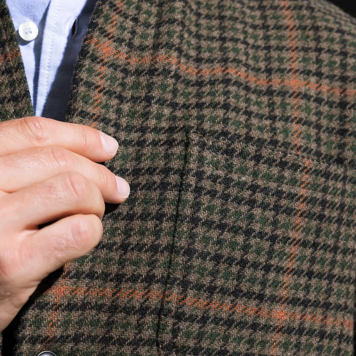 Les Deux Kody Houndstooth Overshirt - Brown