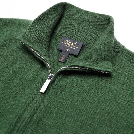 Cashmere Quarter-zip Sweater - Green