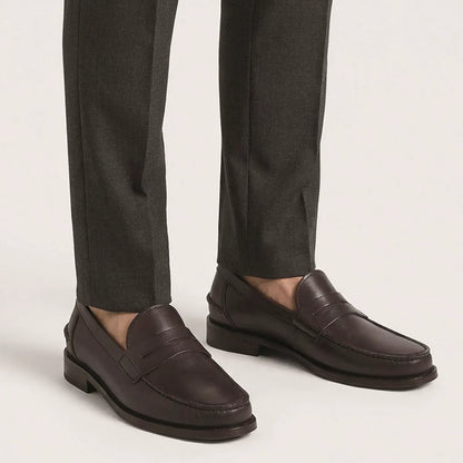 Sorrento Penny Loafer - Burgundy Leather