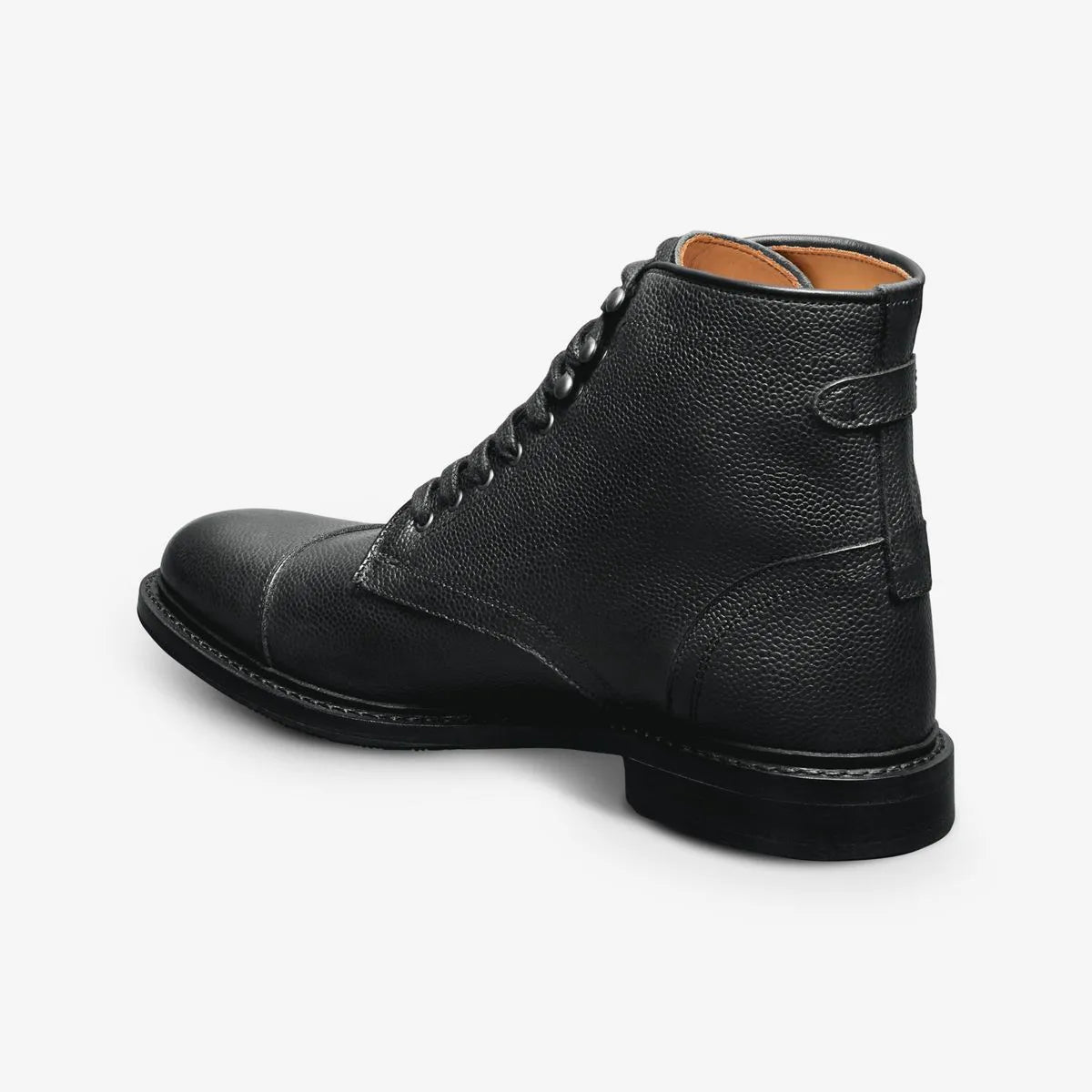 Landon Cap-Toe Boot - Black Leather