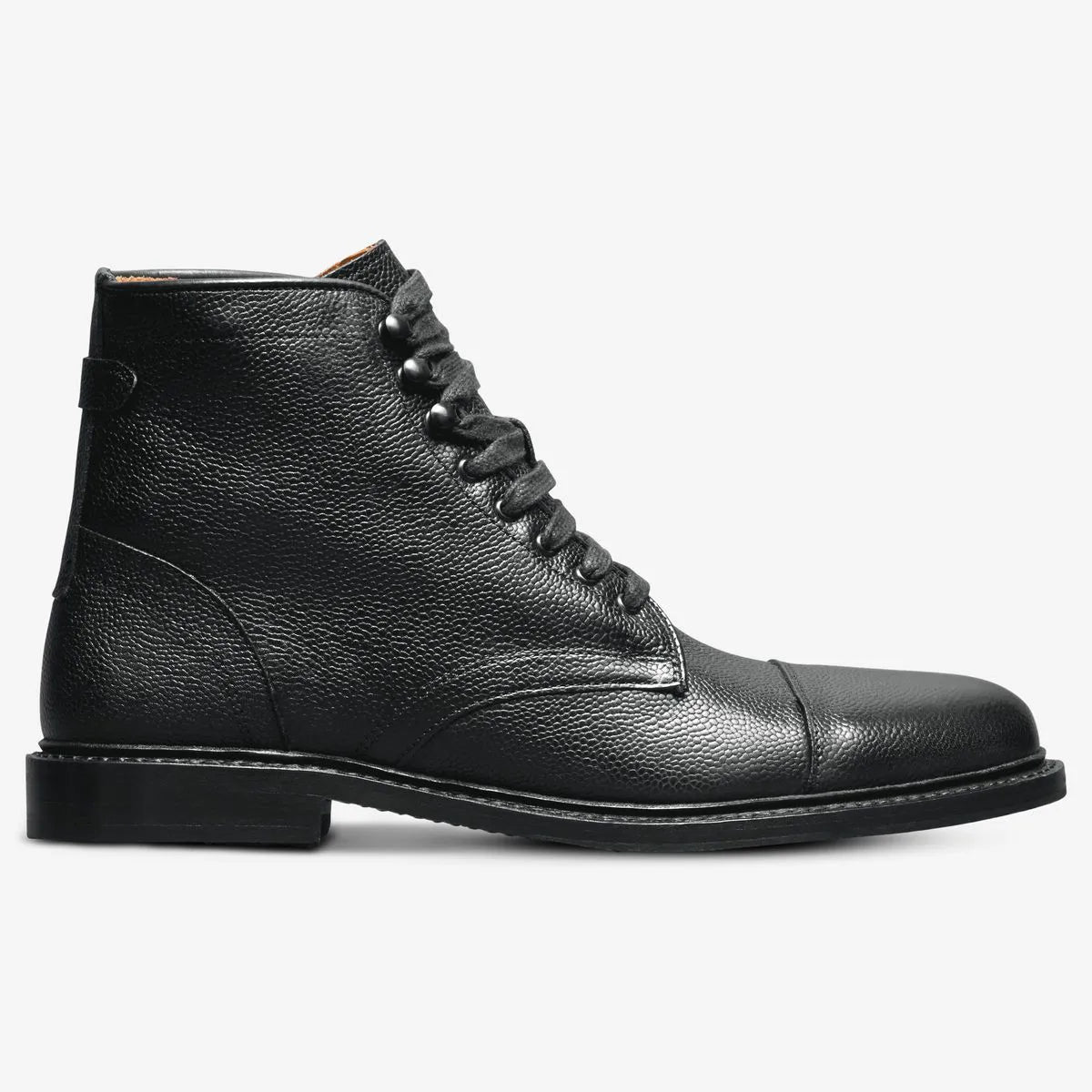 Landon Cap-Toe Boot - Black Leather