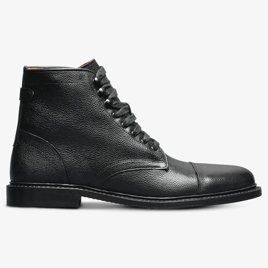 Landon Cap-Toe Boot - Black Leather