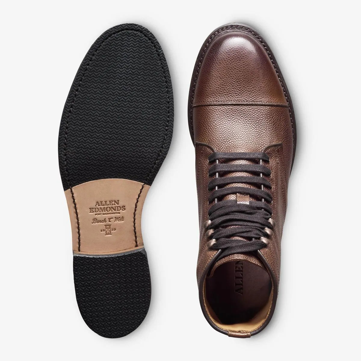 Landon Cap-Toe Boot - Brown Leather