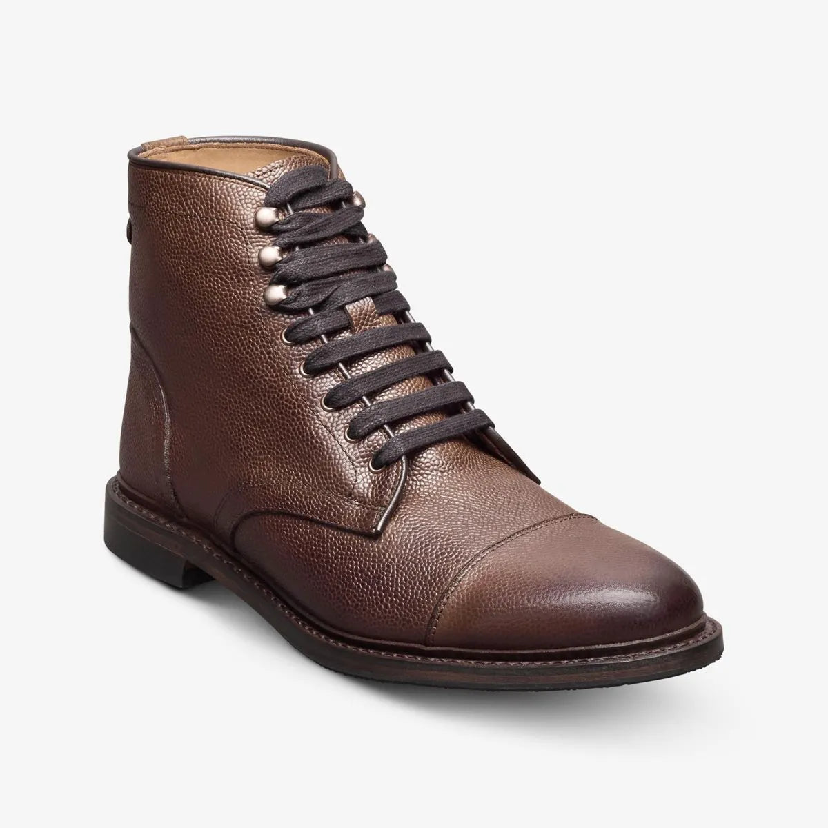 Landon Cap-Toe Boot - Brown Leather