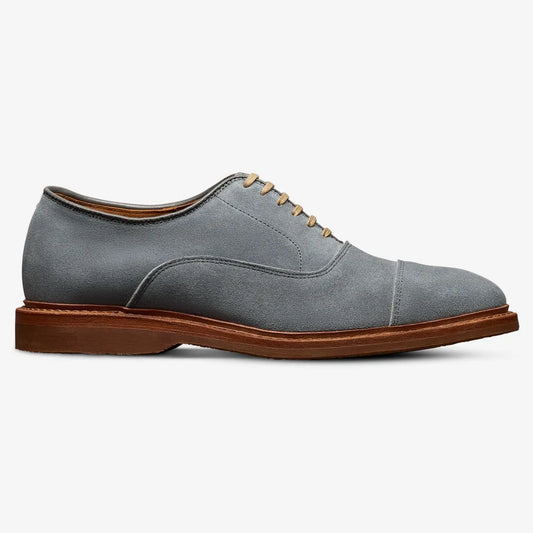 Park Avenue Verse Cap-toe Oxford Dress Shoe - Steel Blue Suede