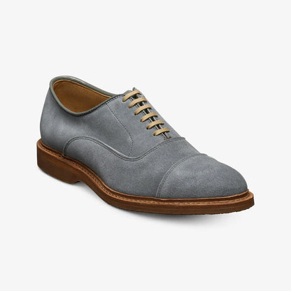 Park Avenue Verse Cap-toe Oxford Dress Shoe - Steel Blue Suede