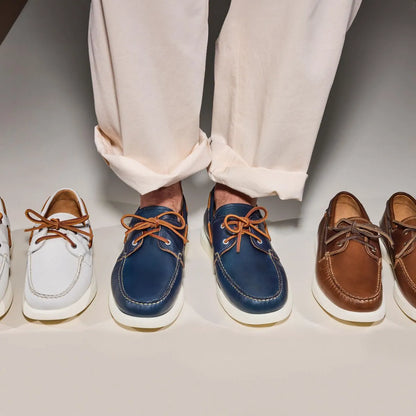 Panama Boat Shoe - Navy Leather