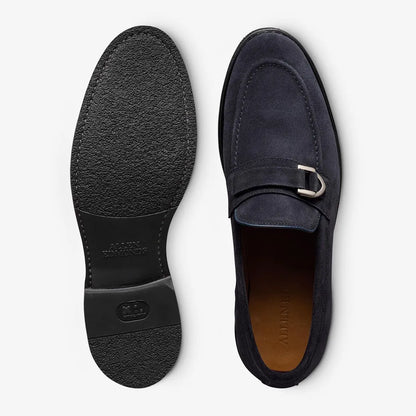 Rollins Buckle Loafer - Navy Suede