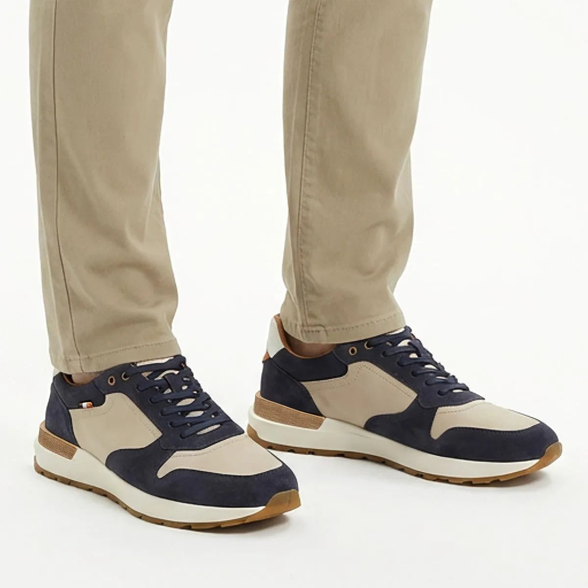 Lionel Lace-up Sneaker - Navy Suede