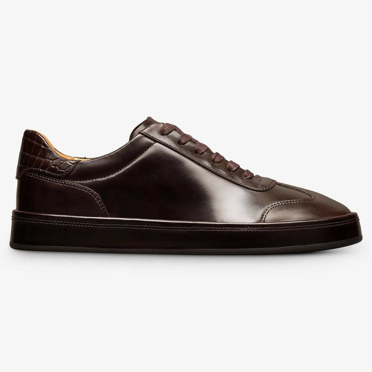 Hawthorne Reserve Lace-Up Sneaker - Deep Brown Calf & Genuine Croc