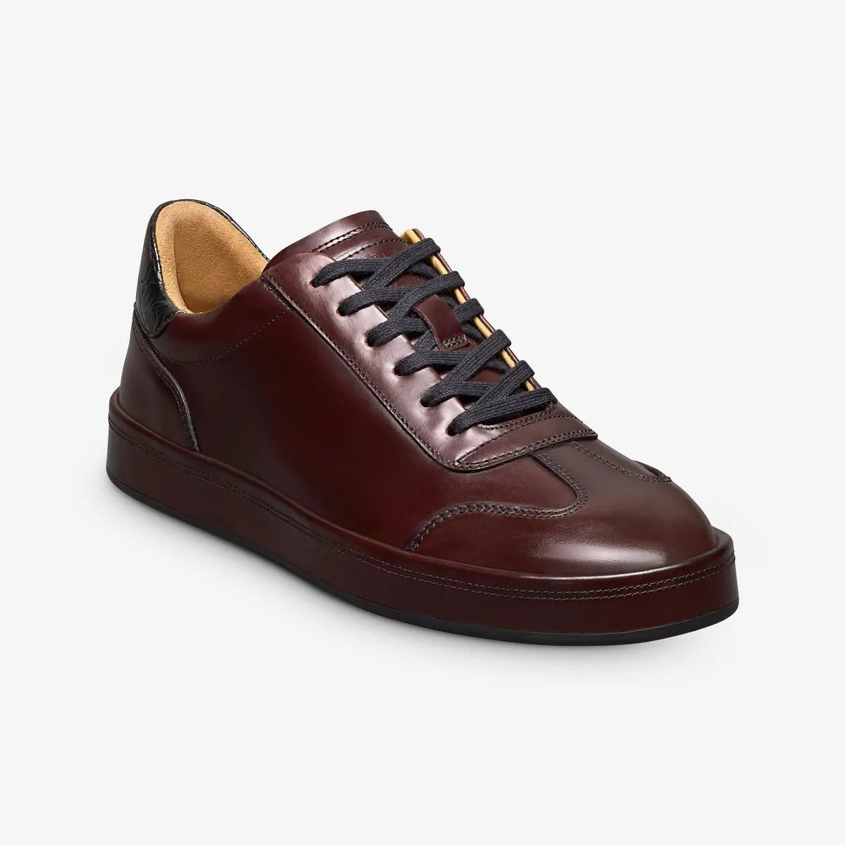 Hawthorne Reserve Lace-Up Sneaker - Bordeaux Calf & Genuine Croc