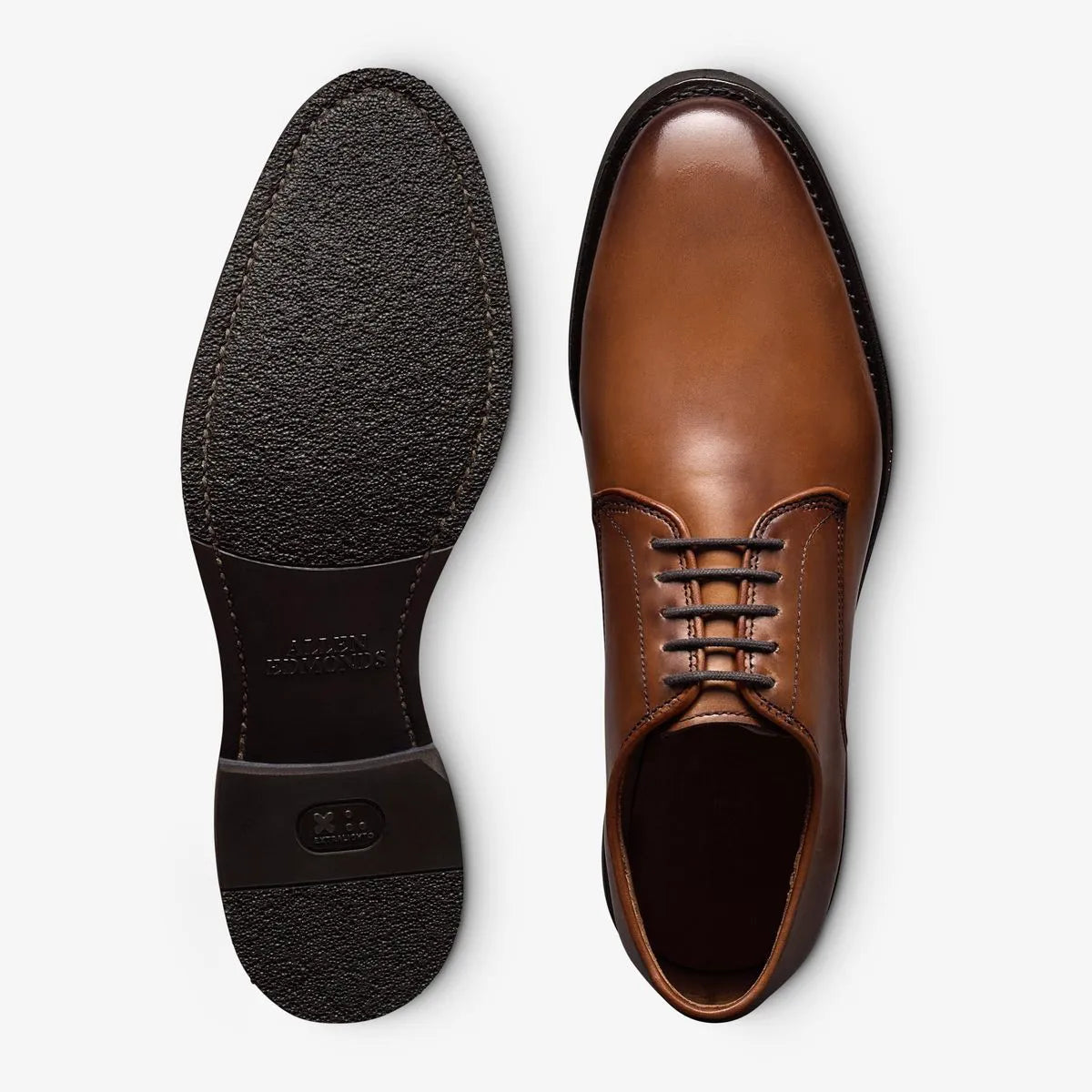 Ramsey Plain-toe Derby Dress Shoe - Walnut Leather