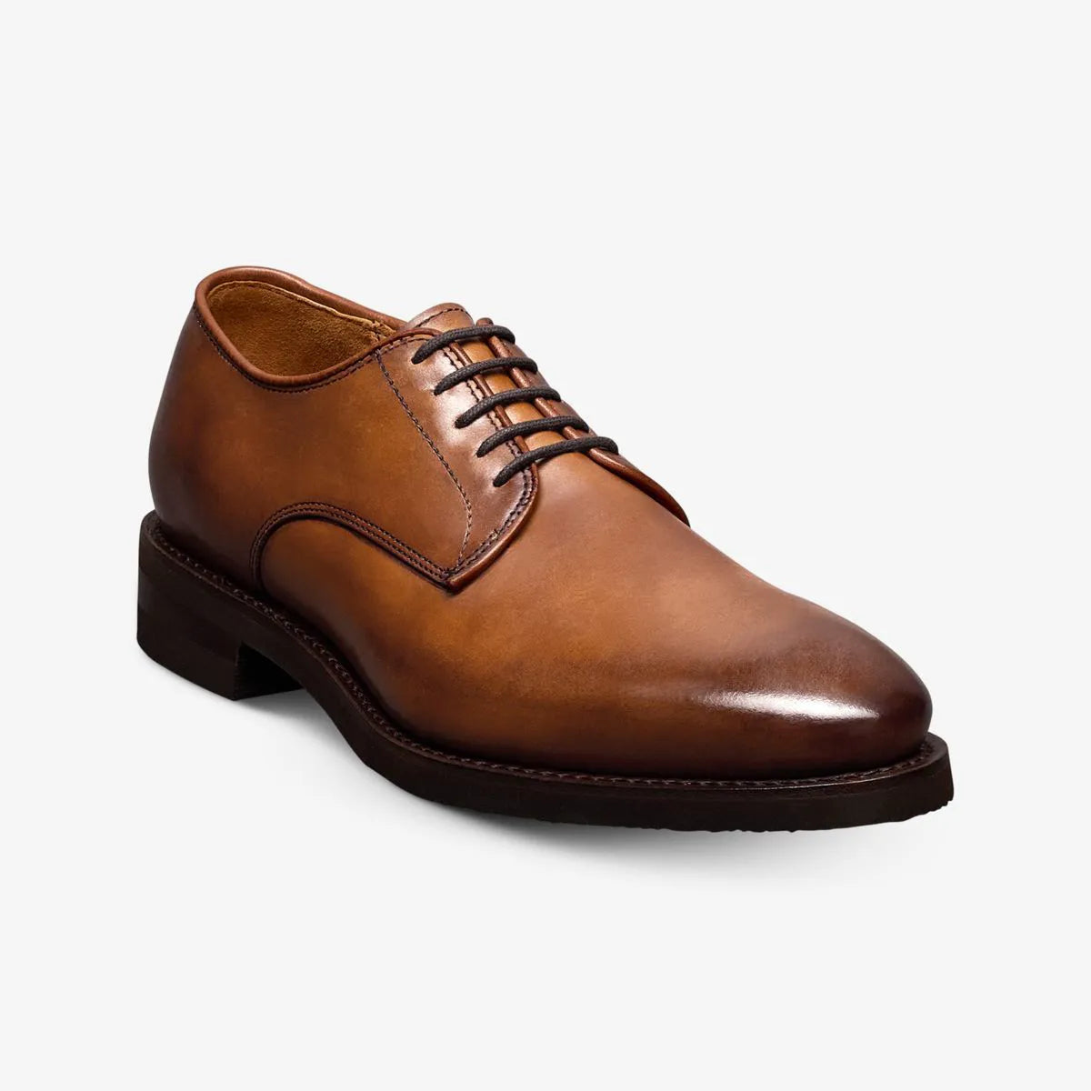Ramsey Plain-toe Derby Dress Shoe - Walnut Leather