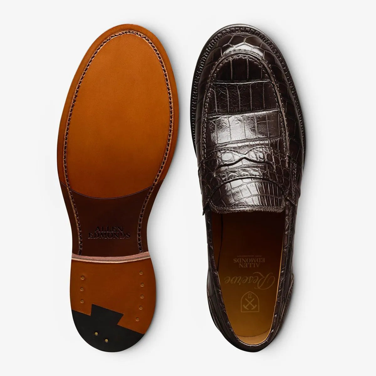 Miller Reserve Penny Loafer - Dark Brown Genuine Crocodile
