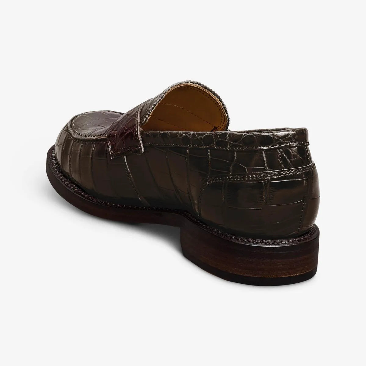 Miller Reserve Penny Loafer - Dark Brown Genuine Crocodile