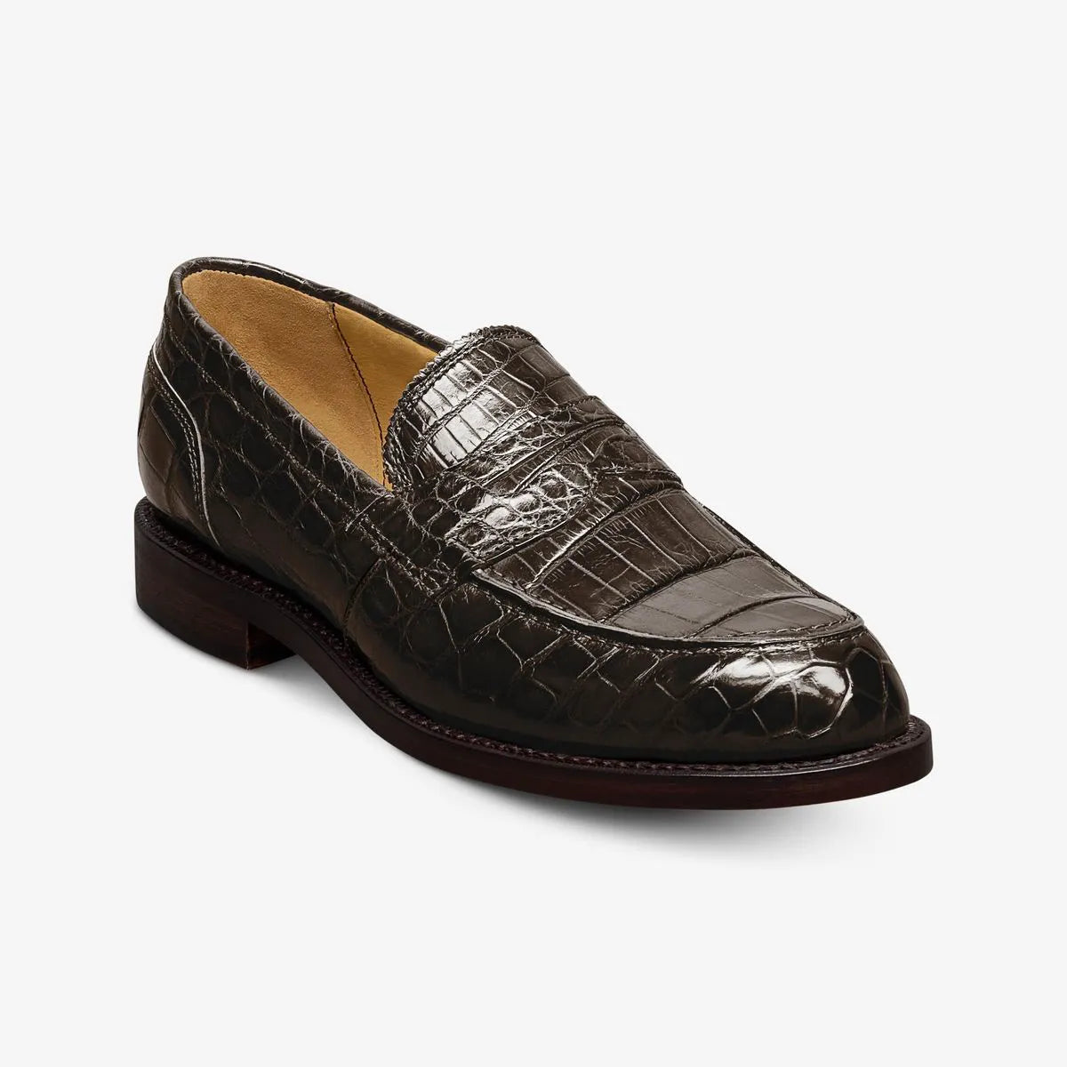 Miller Reserve Penny Loafer - Dark Brown Genuine Crocodile