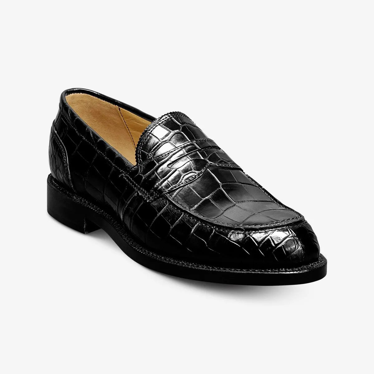 Miller Reserve Penny Loafer - Black Genuine Crocodile